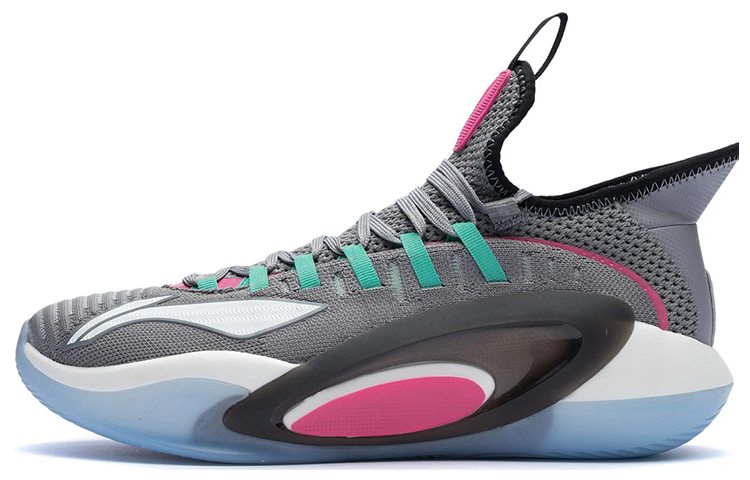 Li Ning Phantom Textile, Synthetic Leather, TPU Cushioning Slip Resistant Abrasion Resistant Coverage Support Low top