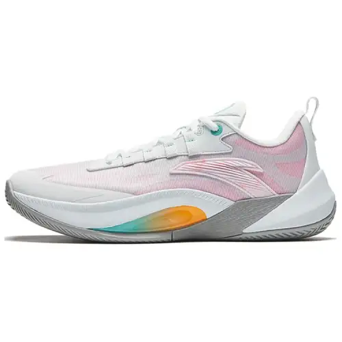 Anta Zap 1 Cushioning, Wear Resistant Low top Basketball Shoes Men's White Pink