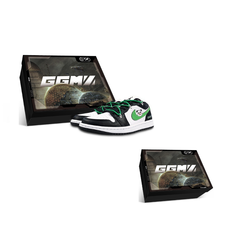 Jordan Air Jordan 1 Slip Resistant Abrasion Resistant Low top Vintage Basketball Shoes Women’s Black White Green