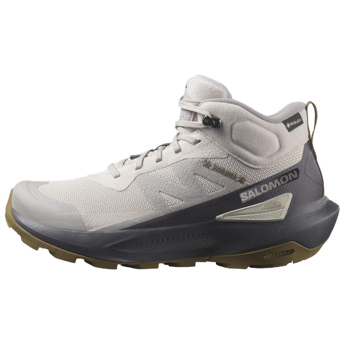 SALOMON Elixir Slip Resistant Abrasion Resistant Mid top Hiking Shoes Women’s Gray Black