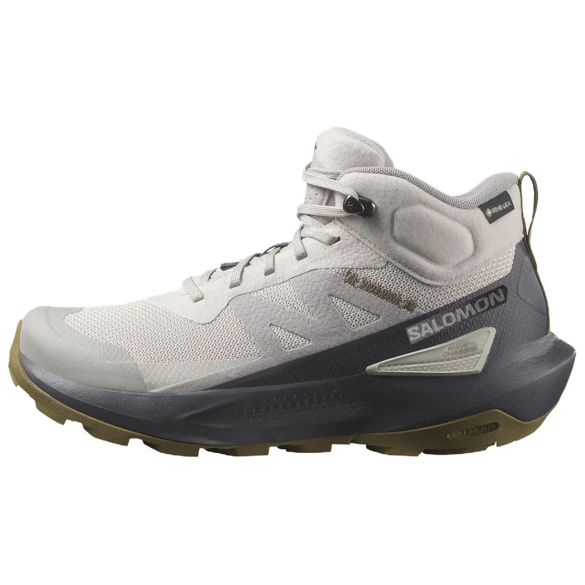 SALOMON Elixir Slip Resistant Abrasion Resistant Mid top Hiking Shoes Women's Gray Black