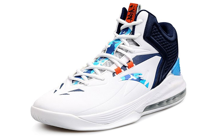 Stash x Anta Cushioning Slip Resistant And Abrasion Resistant Coverage High top Basketball Shoes Men’s White Blue