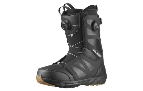 SALOMON Thermal Abrasion Resistant Cushioning Crew Snow Boots Men's Black