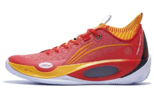LiNing Wade 808 Ultra shock-absorbing, non-slip, wear-resistant, low-top basketball shoes, men's bright red