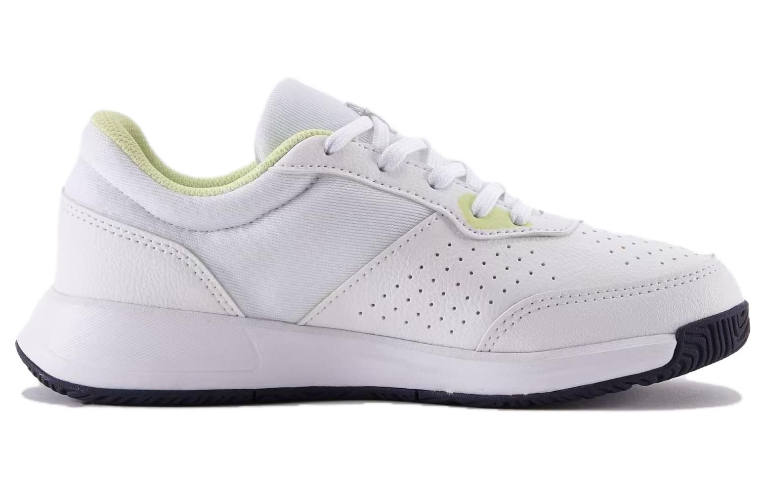 DECATHLON Cushioning Coverage Support Low top Tennis Shoes Unisex White Yellow