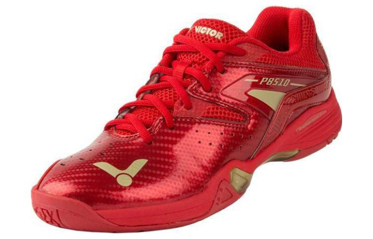 VICTOR 8510 Cushioning Slip Resistant Abrasion Resistant Low top Badminton Shoes Unisex Red