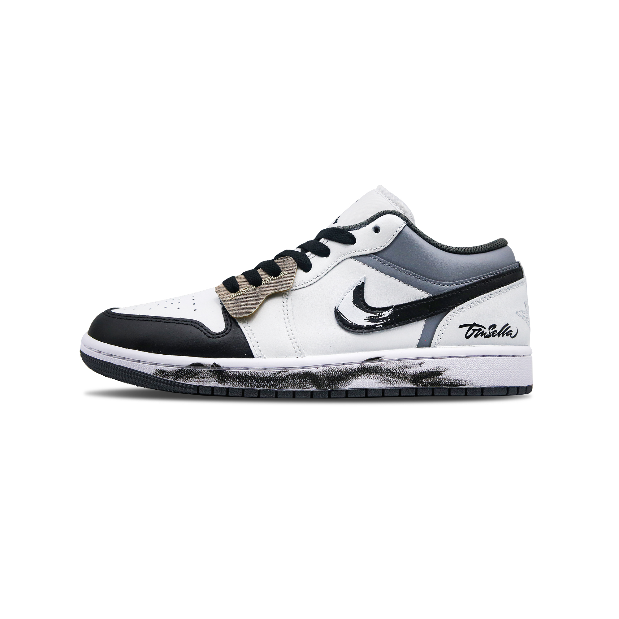 Jordan Air Jordan 1 Low ‘Neo Script’ Slip Resistant Abrasion Resistant Low top Vintage Basketball Shoes Unisex