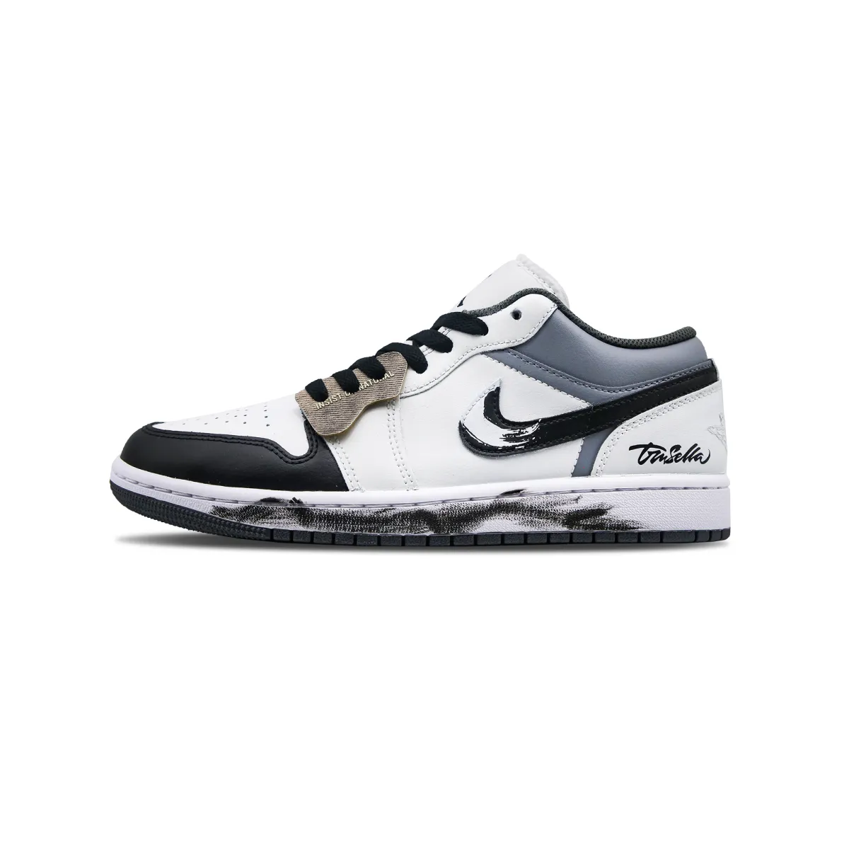Jordan Air Jordan 1 Low 'Neo Script' Slip Resistant Abrasion Resistant Low top Vintage Basketball Shoes Unisex