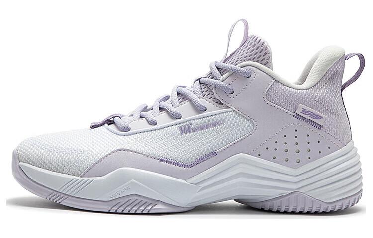 361° Cushioning, Wear Resistant Low top Basketball Shoes Men’s White Purple