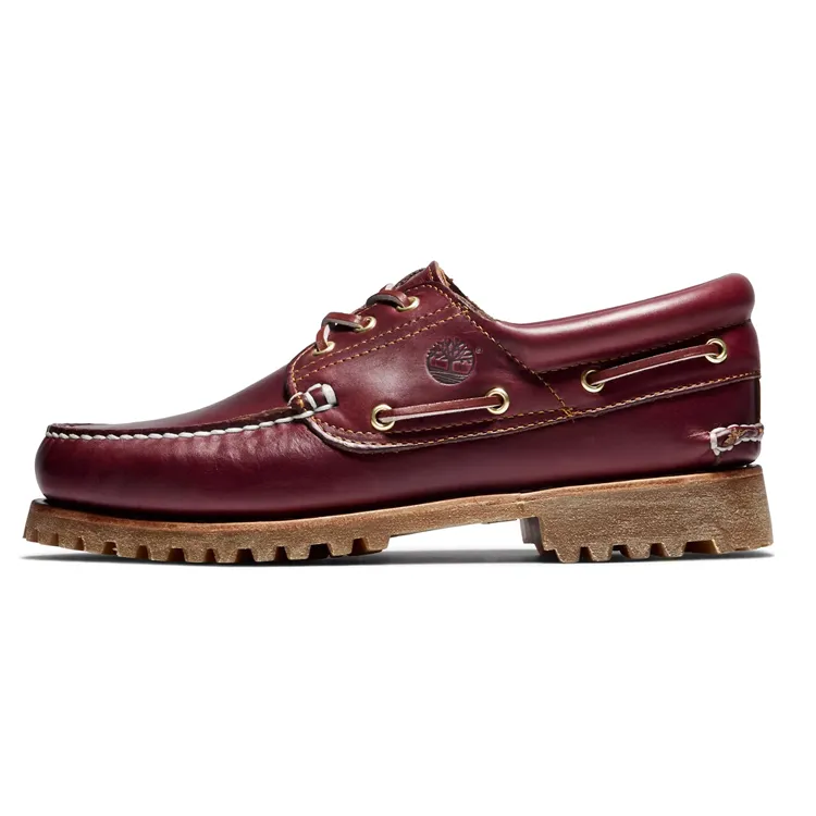 Timberland 3 Eye Casual Leather Shoes Men's Red Brown