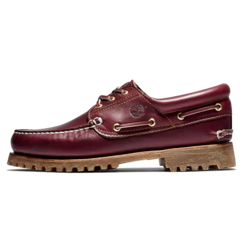 Timberland 3 Eye Casual Leather Shoes Men's Red Brown