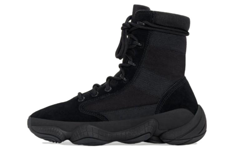 Adidas originals Yeezy 500 High mesh, comfortable, versatile, simple, shock-absorbing, anti-slip support, high top, dad shoes, men's black