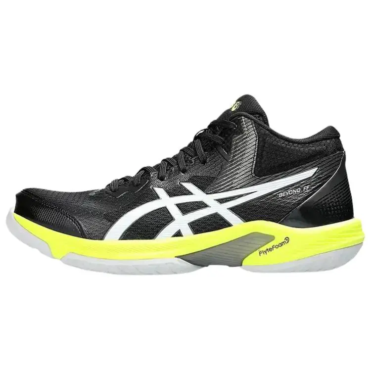 ASICS Beyond FF Cushioning Breathable Support High top Badminton Shoes Men's Black Yellow