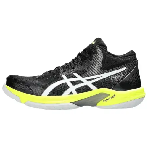 ASICS Beyond FF Cushioning Breathable Support High top Badminton Shoes Men's Black Yellow