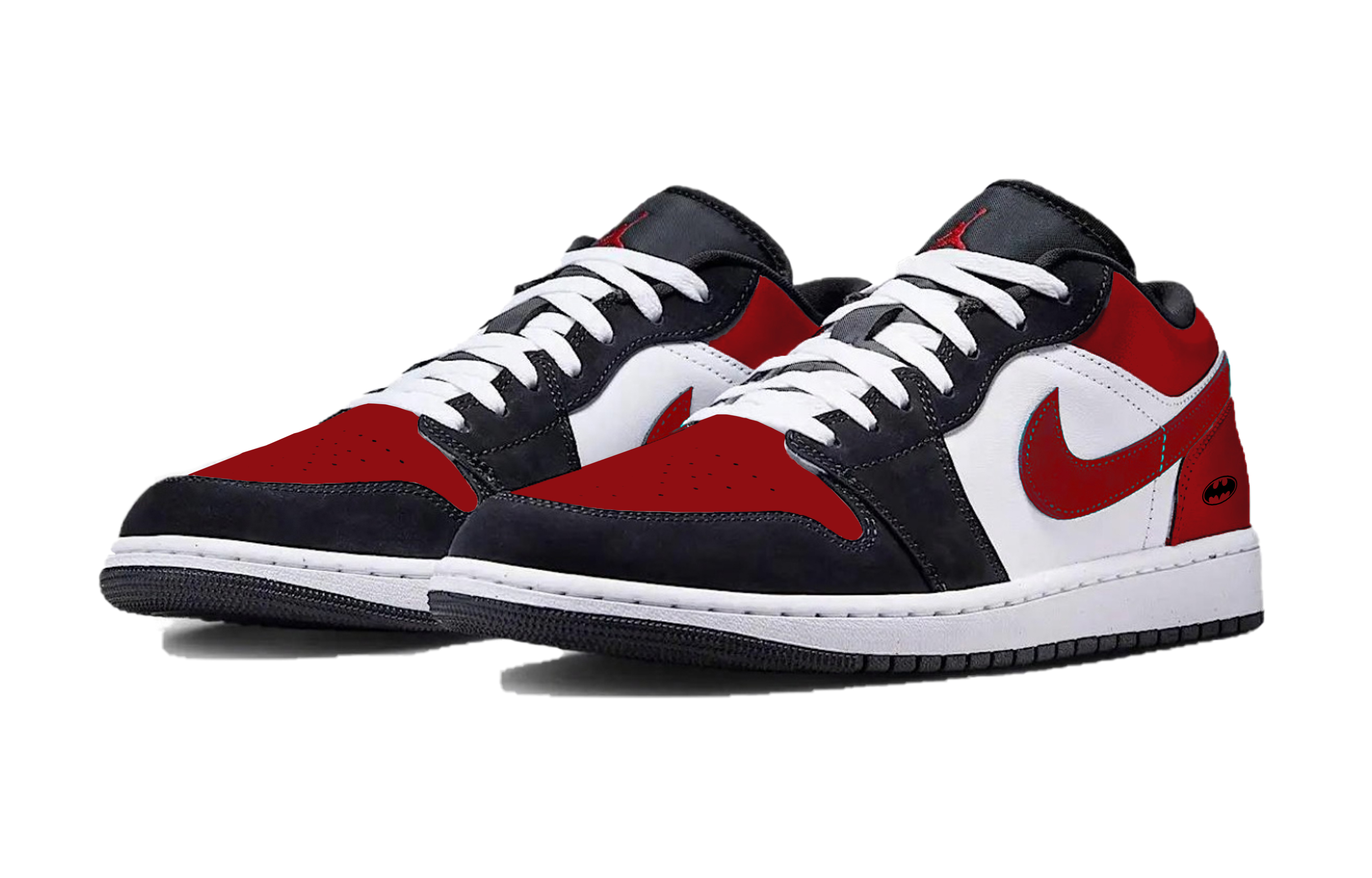 Jordan Air Jordan 1 Burgundy Bat Abrasion Resistant Support Abrasion Resistant Support Low top Vintage Basketball Shoes