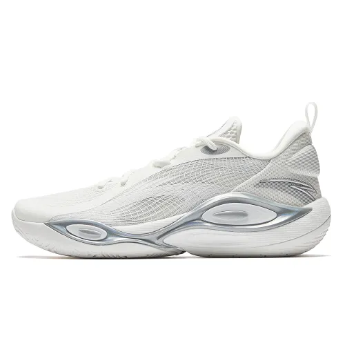 Anta Cushioning Slip Resistant Low top Basketball Shoes Men's Papyrus White