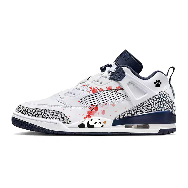 Jordan Spizike Red Plum And Wax Plum, Panda Lying On Its Stomach Abrasion Resistant Slip Resistant Low top