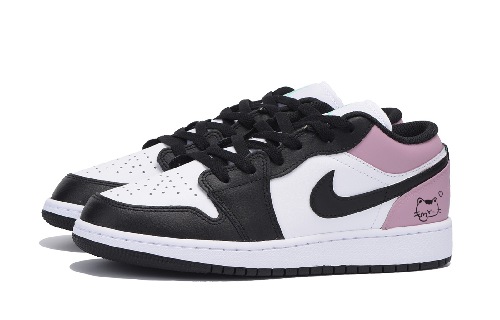 Jordan Air Jordan 1 Vintage Basketball Shoes Men’s Low Top Black Pink