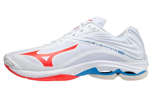 Mizuno Wave Lightning Z6 Volleyball Shoes Unisex Low Top White/Red