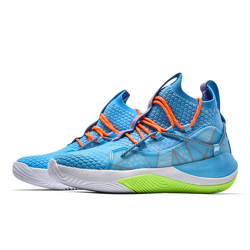 IVERSON Abrasion Resistant Lightweight Wear resistant And Lightweight High top Acalanatha Basketball Shoes Unisex Blue