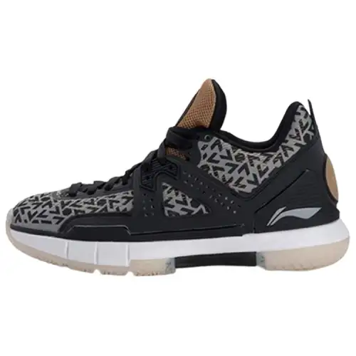 LiNing WOW 5 Wade's Way 5 Comfortable Non-slip Lightweight Mid-top Basketball Shoes Men's Black Gray