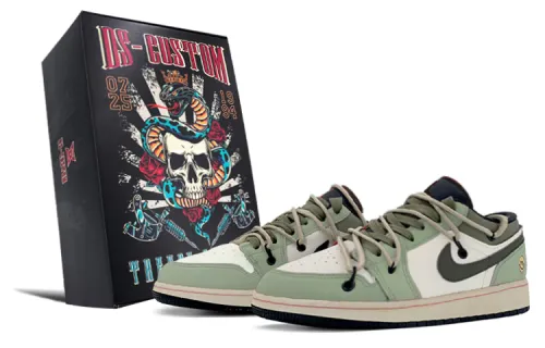 Jordan Air Jordan 1 Low top Vintage Basketball Shoes Men's Jasper