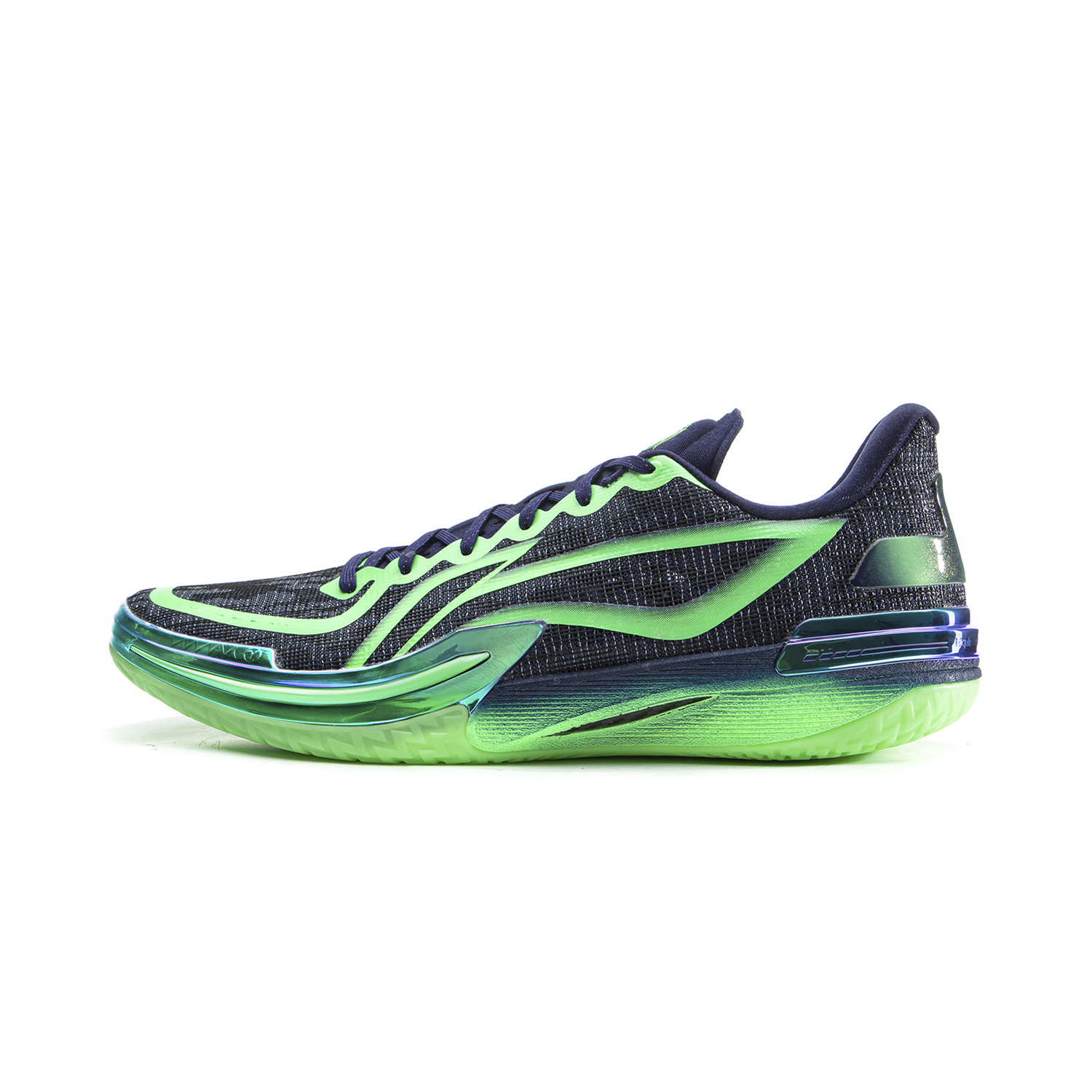 Li Ning Gamma Basketball Shoes Men’s Low Top Black Green