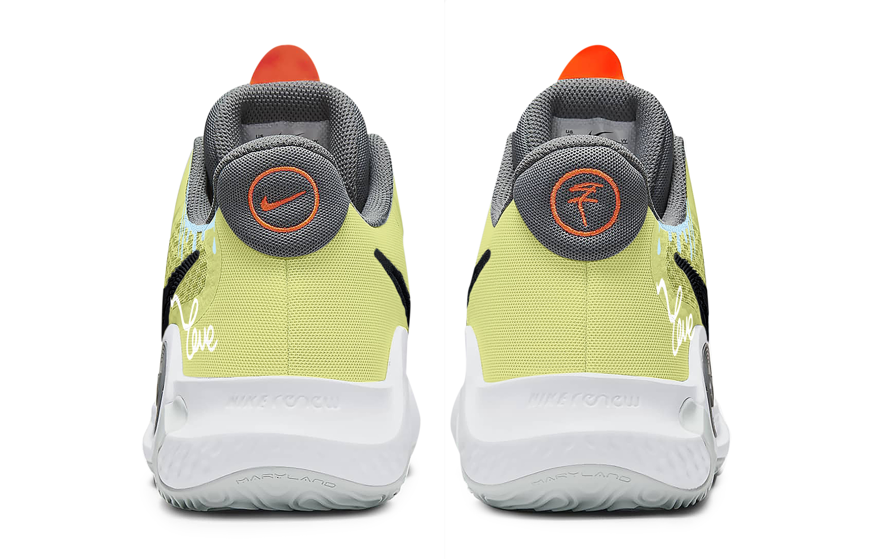 Nike KD Trey 5 IX Slip Resistant Abrasion Resistant Mid top Basketball Shoes Unisex Blue Yellow