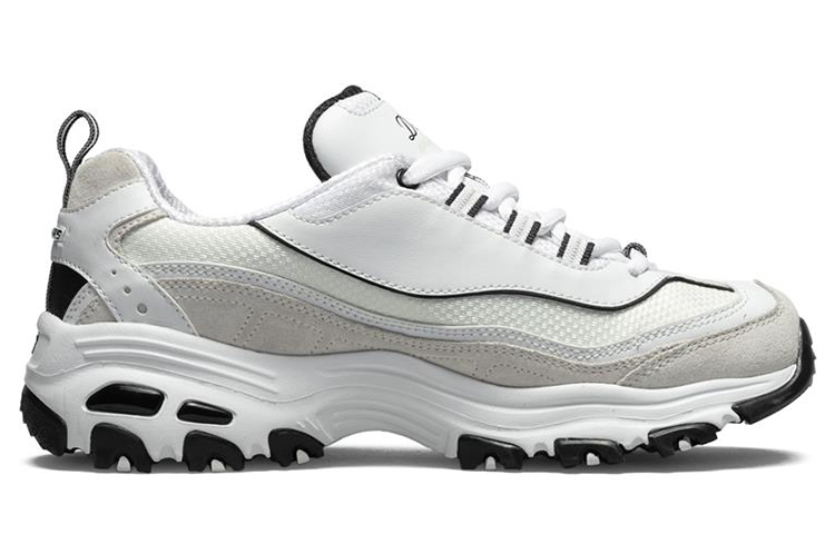 Женские кроссовки Skechers D'LITES 1.0 (белый / светло-серый) — фото 2