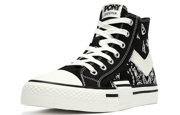 Pony Shooter Trendy Slip Resistant Abrasion Resistant Slip Resistant Abrasion Resistant High top Canvas Shoes Men's