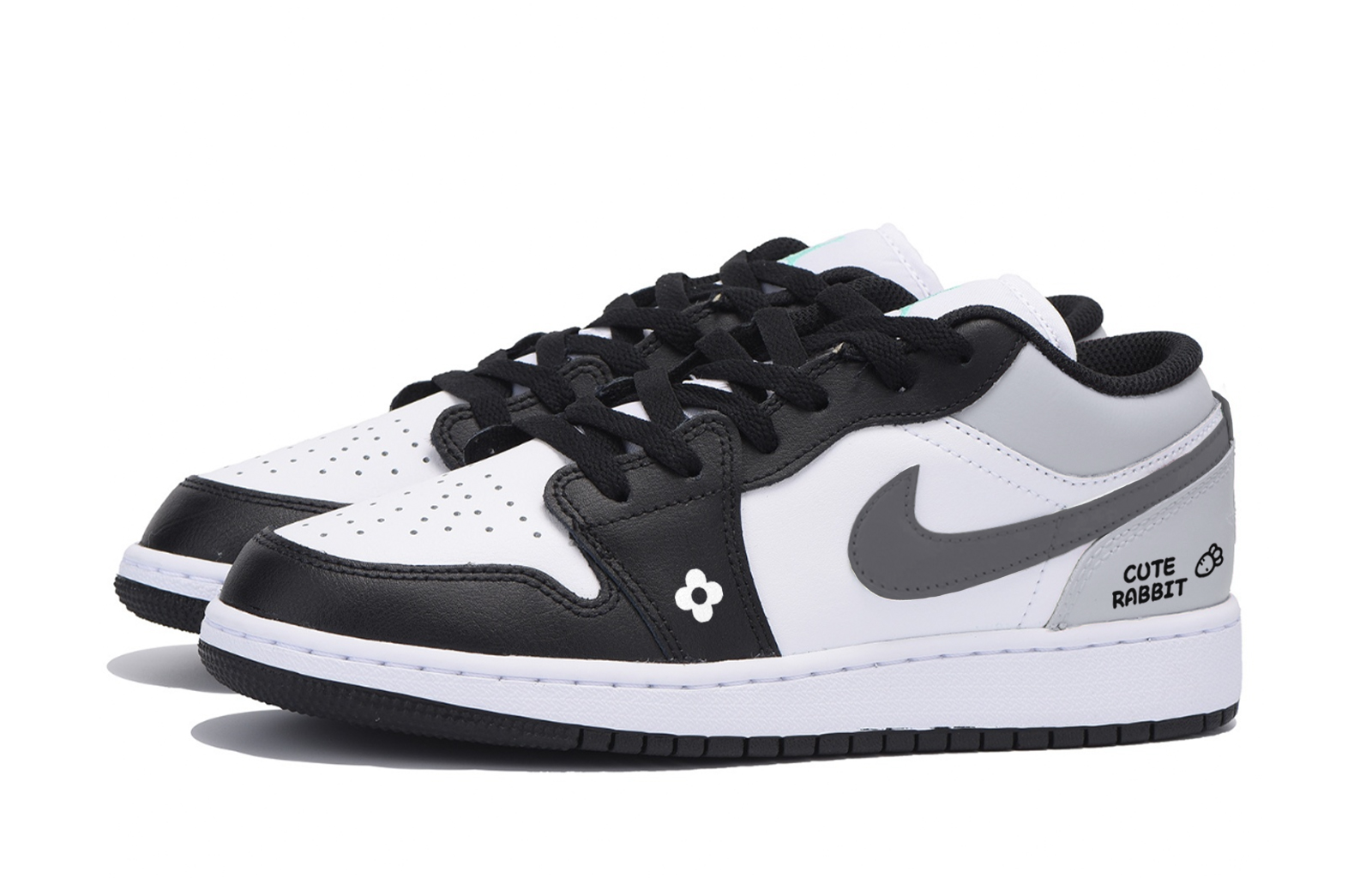 Jordan Air Jordan 1 Urban Chic Style Vintage Low top Vintage Basketball Shoes Men’s White Dark Gray