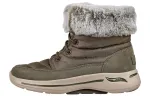 Skechers Go Walk Arch Fit Short Snow Boots Women's Olive Green