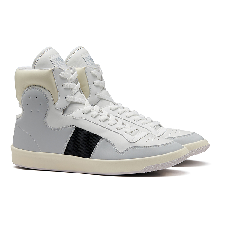 EQLZ EQUALIZER 1970 Lightweight High top Vintage Basketball Shoes Unisex Concrete Gray