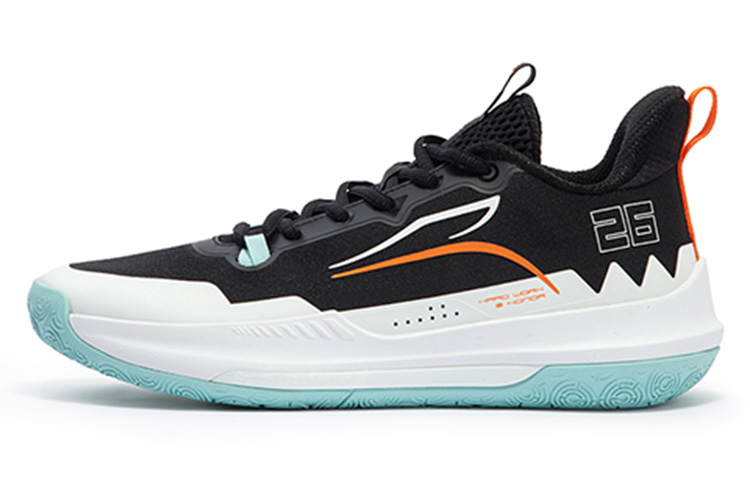 361° DVD Team Black White Game Ready Cushioning Slip Resistant Abrasion Resistant Breathable Low top Basketball Shoes