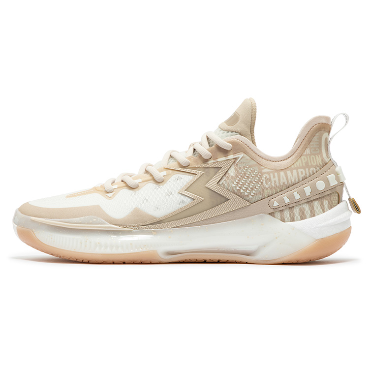 361° BIG3 5.0 Quick PRO Cushioning Abrasion Resistant Coverage Low top Carbon Plate Basketball Shoes Men’s White Gold