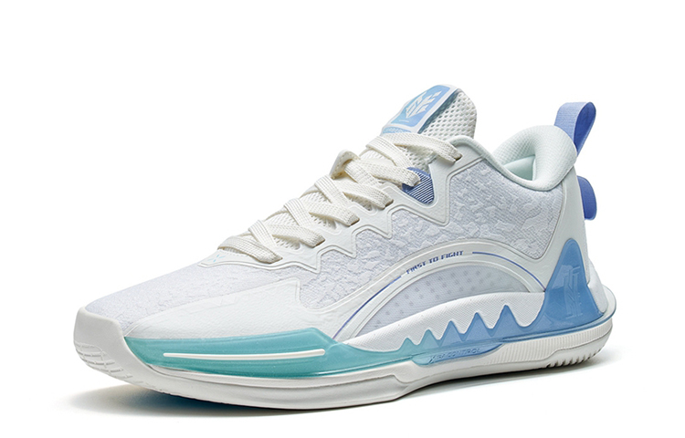 XTEP Melee 1 Cushioning Slip Resistant Abrasion Resistant Low top Basketball Shoes Men’s White Blue