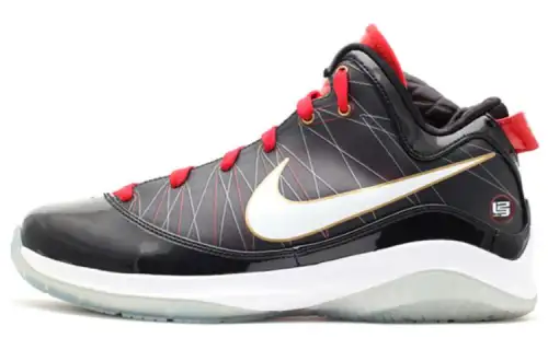 Nike Lebron 7 PS P.S. Bred mid-top retro basketball shoes men's black and red