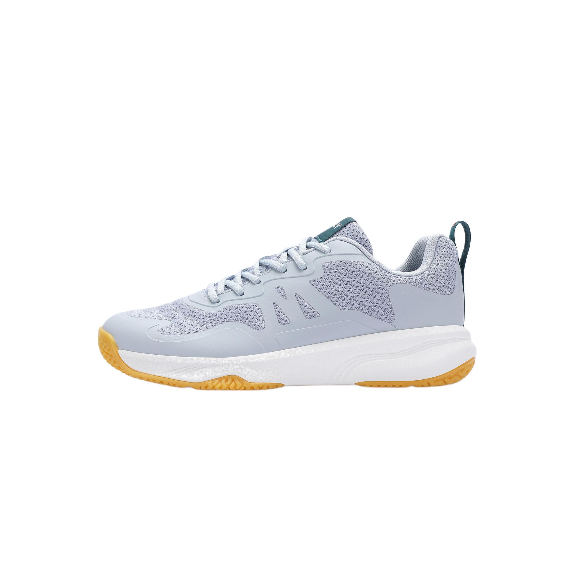 DECATHLON PERFLY Cushioning Abrasion Resistant Cushioning, Wear Resistant Low top Badminton Shoes Men’s Gray Blue
