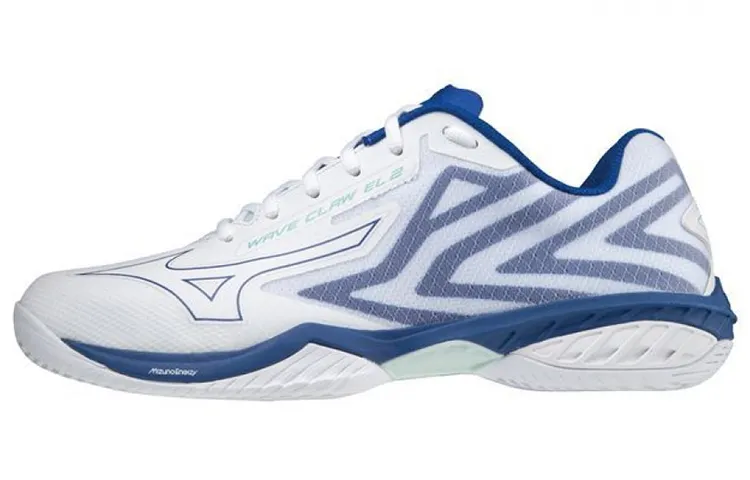 Mizuno Wave Claw Badminton Shoes Unisex Low Top White/Blue