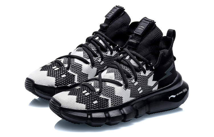 Neil Barrett X Li Ning Essence 2.3 Vintage Basketball Shoes Women’s Mid Top Black/White