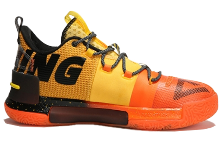 PEAK Flash Cushioning Slip Resistant Abrasion Resistant Mid top Basketball Shoes Men’s Orange