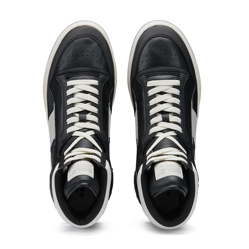 EQLZ EQUALIZER Vintage Basketball Shoes Unisex High Top Concrete Black