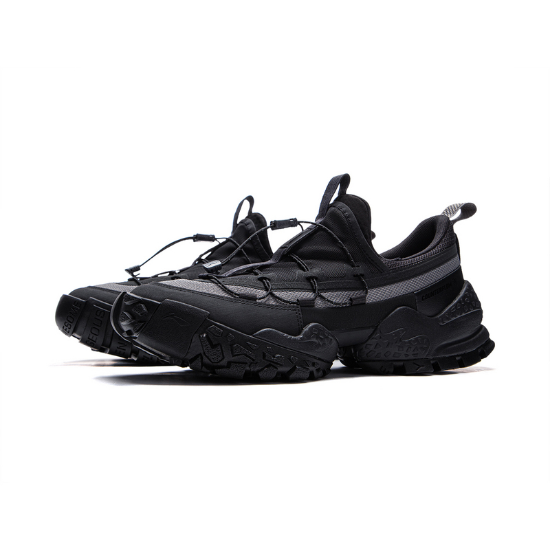 Li Ning Outdoor CF Tracing, Forest Environment Low top Hiking Shoes Unisex Black Gray