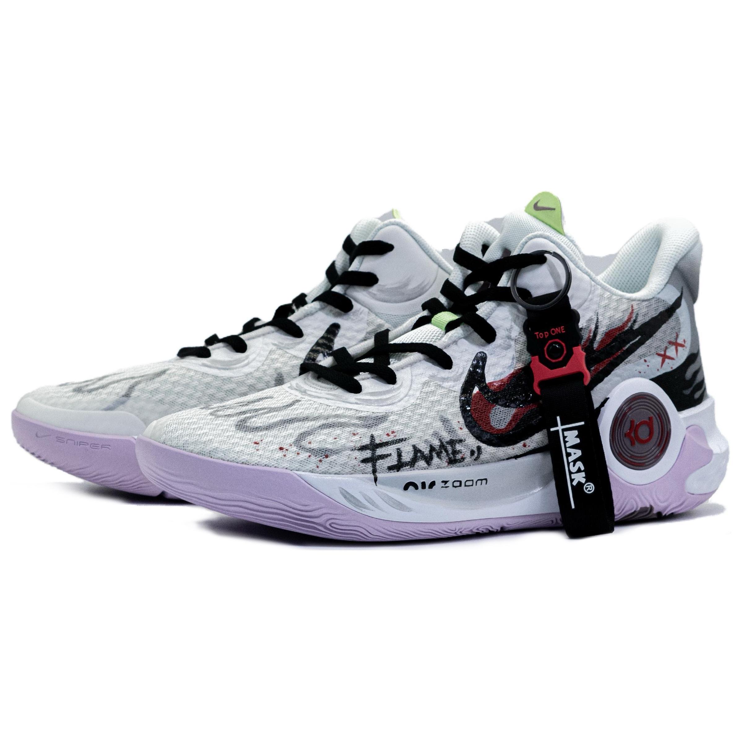 Nike KD Trey 5 IX Slip Resistant Abrasion Resistant Mid top Vintage Basketball Shoes Unisex Dark Gray