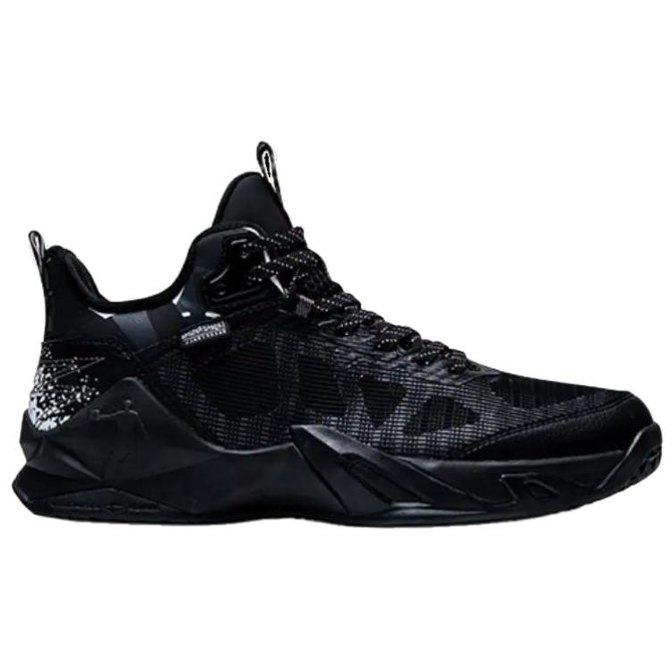 QIAODAN Cushioning Abrasion Resistant Cushioning, Wear Resistant High top Basketball Shoes Men’s Black