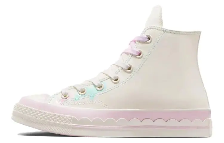 Converse 1970s Versatile High top Canvas Shoes Unisex White Pink