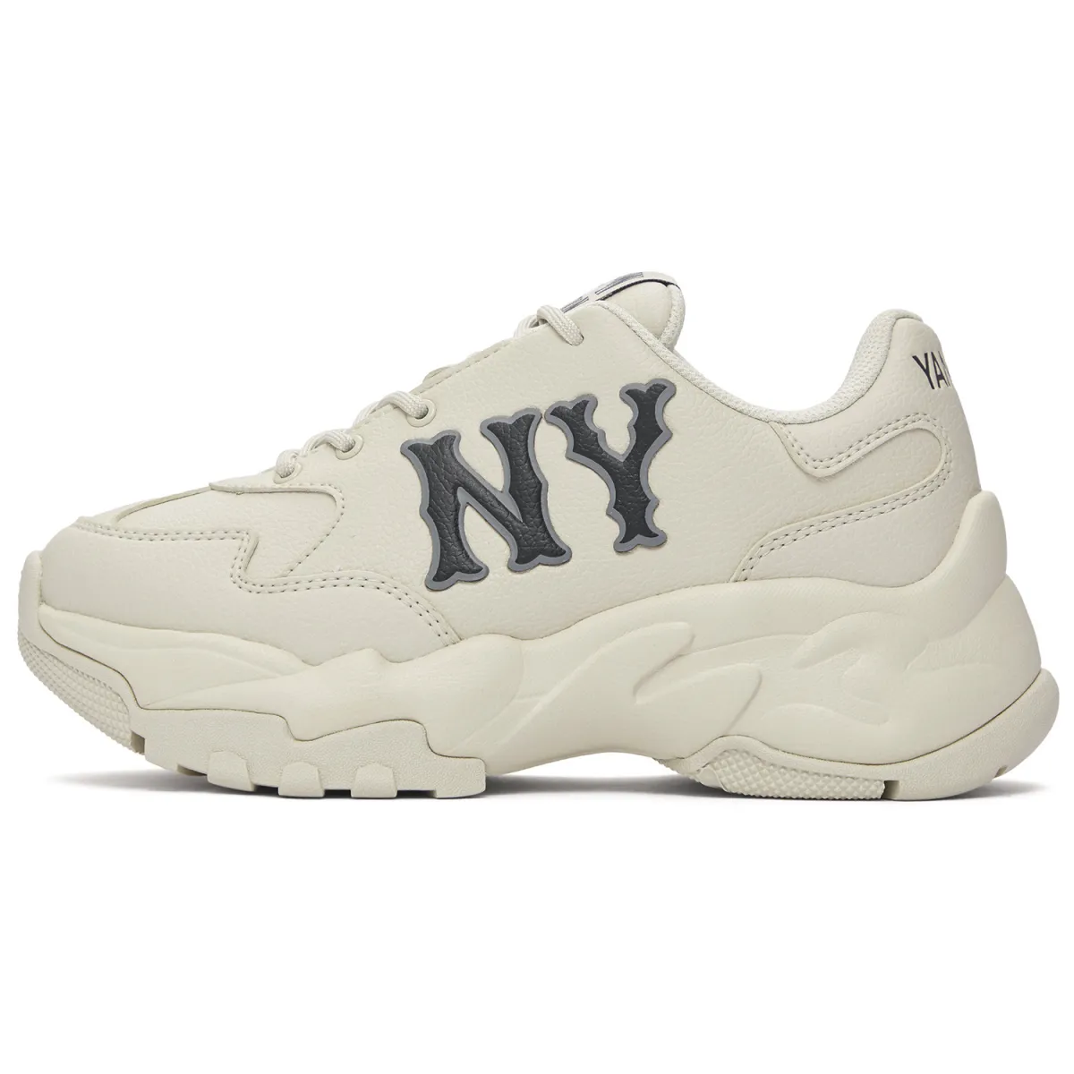 MLB Big Ball Chunky Height Increasing Low top Chunky Sneakers Unisex Ivory White