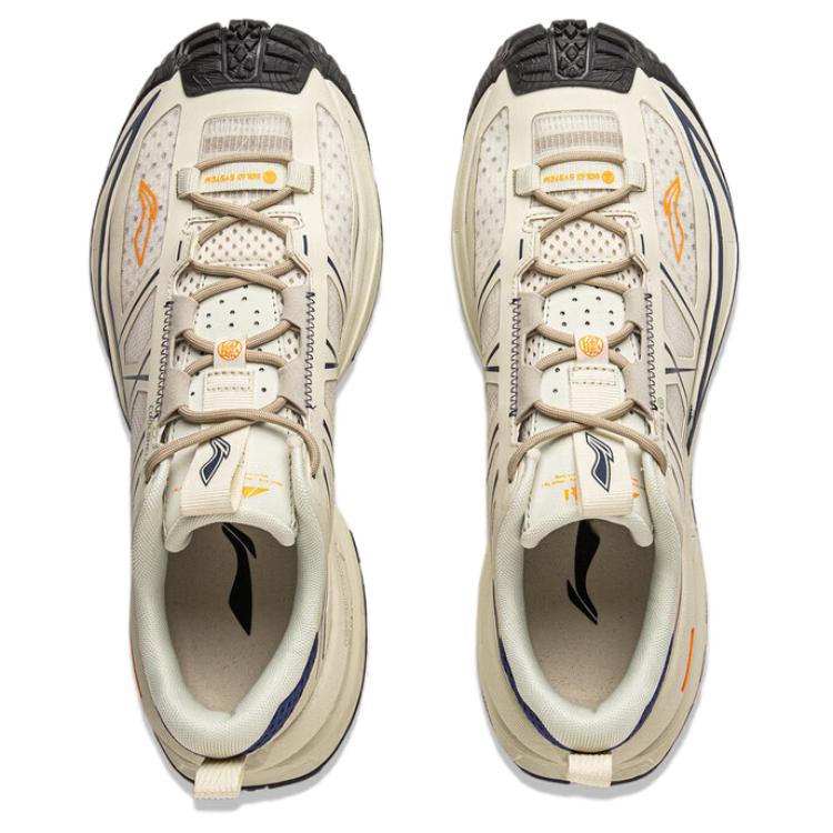 Li Ning Outdoor CF Tracing, Xingchuan SE Sports Low top Outdoor Hiking Shoes Unisex Beige Blue