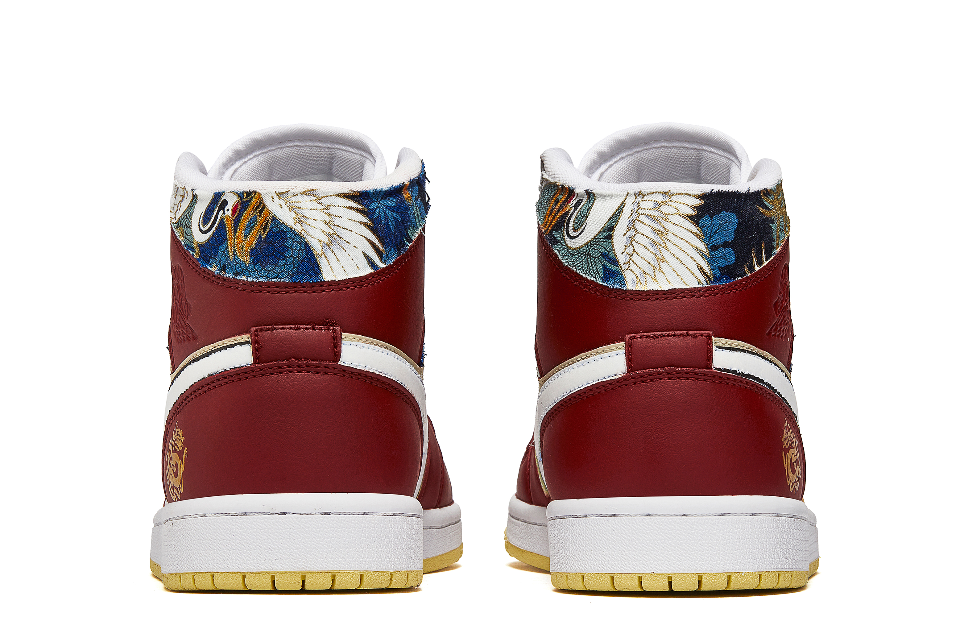 Jordan Air Jordan 1 Da Vinci Custom CNY Year Of The Dragon Limited Edition, Baigefu Mid top Vintage Basketball Shoes