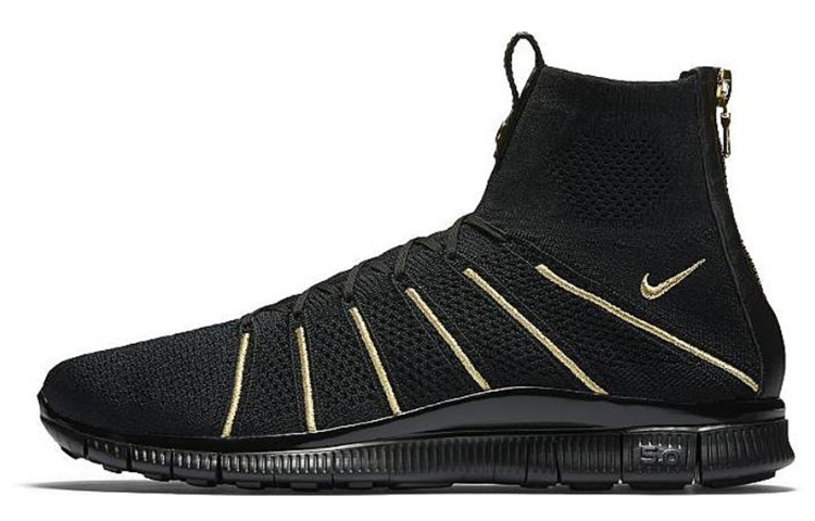 Мужские кроссовки Nike Free Flyknit Mercurial (черные) — фото 1